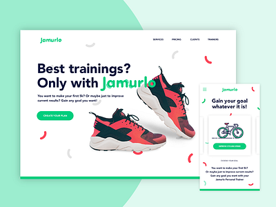 Jamurlo Training App app app design application sport training uiux webdesign