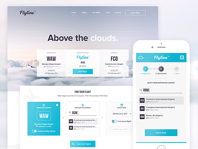 Flyline App app design boarding boarding card desktop app fly mobile app trip web design