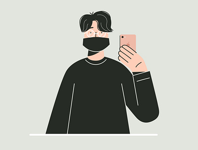 selfie illustration animation art design flat illustration illustrator minimal vector