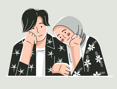 couple illustration animation art character couple design flat illustration illustrator love minimal vector