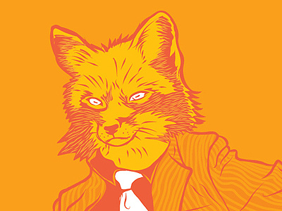 Mr fox (close up) - sticker