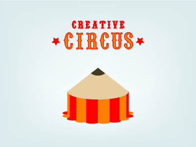creative circus circus logo opos pencil