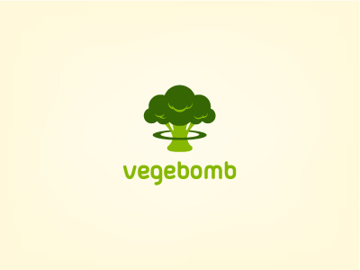 vegebomb bomb broccoli logo logotype opos vege vegebomb