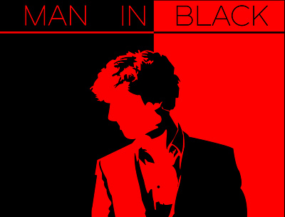 man in black design graphicdesign illustration