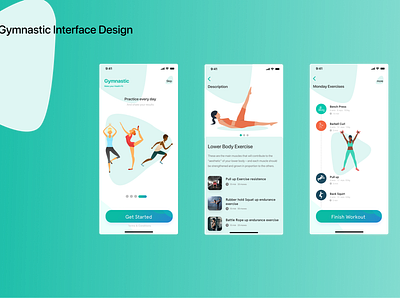 Gymnastic Interface Design design illustration ui ux