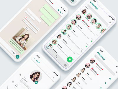 Re-Design WhatsApp ui ux mockup design mobileapps