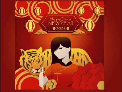 Chinese New Year 2022 animation branding design graphic design illustration logo photoshop vector