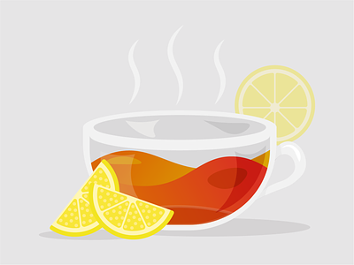 Lemon Green Tea Illustration adobe cup design drinks green tea icon illustration illustrator lemon logo tea tea cup vector