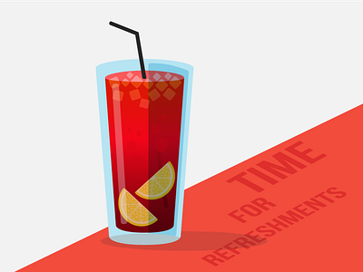 Glass Of Juice adobe design drinks glass graphicdesign illustrator juice lemon summer vector