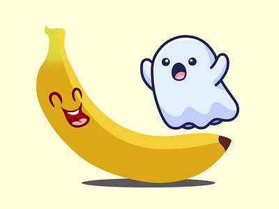 Banana & Ghost animation app branding design graphic design icon illustration logo motion graphics typography ui ux vector