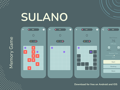 Sulano - Memory Game android app difficulty game high score ios memory memory game mobile ranking reaction reflex reward score simple solo