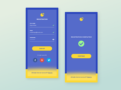 Daily UI 001 - Sign Up app dailyui design ui