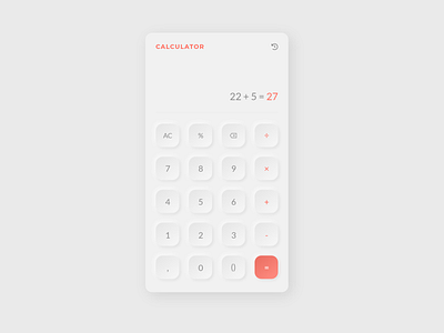 Daily UI 004 - Calculator app dailyui design ui