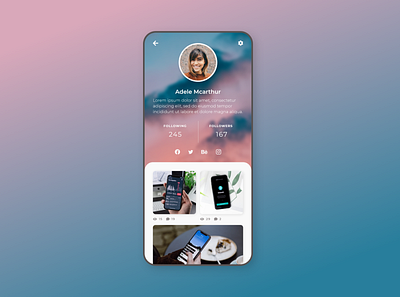 Daily UI 006 - User Profile app dailyui design ui