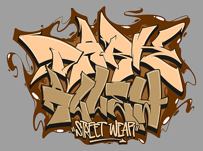 "Dark Alley" branding concept design digitalart graffiti illustration painting typography vector wild style