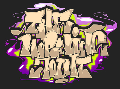 "THE MORNING JOINT" branding concept digitalart graffiti illustration old school painting typography urban art vector