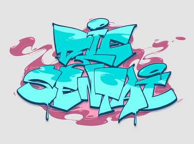 " DIE SENTAI " branding concept design digitalart graffiti illustration painting typography urban art vector