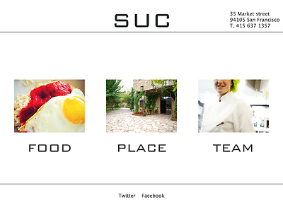 SUC website food homepage restaurant web website