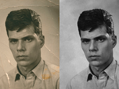 Now and then old photo photograph photoshop restore retouch retouching
