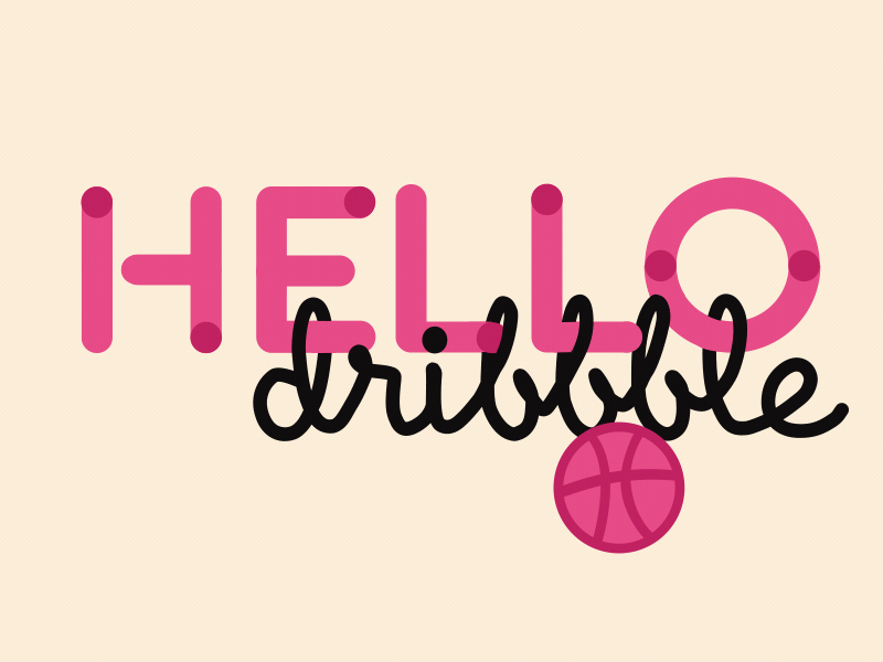 Hello, Dribbble! with cover ) follow