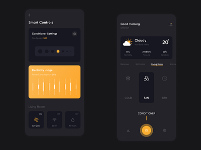 Smart Home Controls - App Concept
