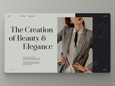 Clothing Web Shop - UI Concept app branding design figma flat minimal typography ui ux web