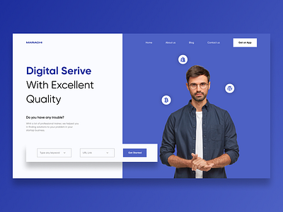 Digital service - UI Concept app branding design figma logo minimal ui ux web website