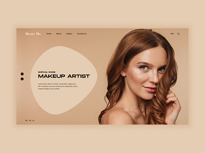 Makeup Artist - Ui Concept app branding design figma flat minimal typography ui ux web