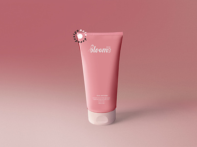 ROZE blooms branding graphic design mockup packaging skincare