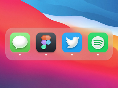 macOS Big Sur styled Icons apple bigsur glassmorphism icons macos ui uidesign webdesign