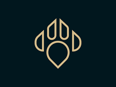 Logo for Exclusive Paws branding design flat logo luxury vector