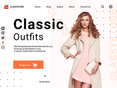 Landing Page for an outfits