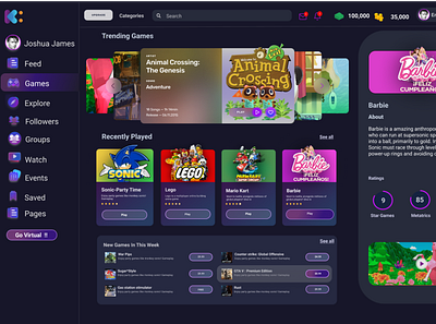 Gamify Web 3d ui