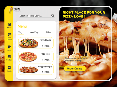 Landing Page | #DailyUi #003 daily 100 challenge daily ui dailyui dailyui003 design pizza pizza app pizza website ui ui ux uidesign uiux uiuxdesign