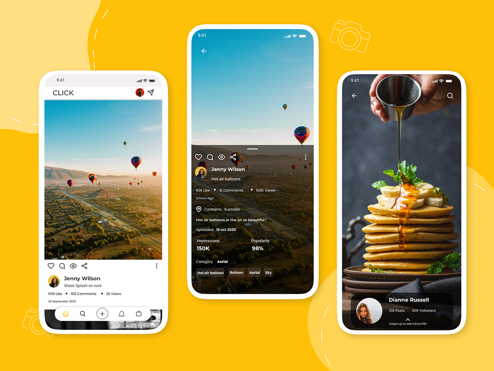 Photographer Portfolio App (UI UX Case Study) by Anjali Aakanchha on