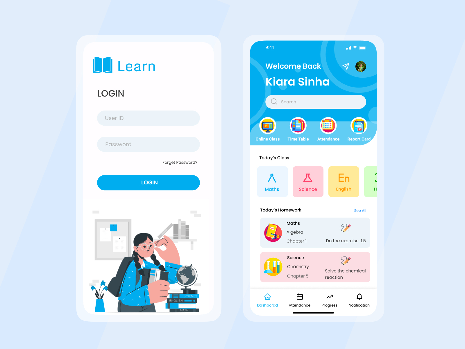 School App by Anjali Aakanchha on Dribbble