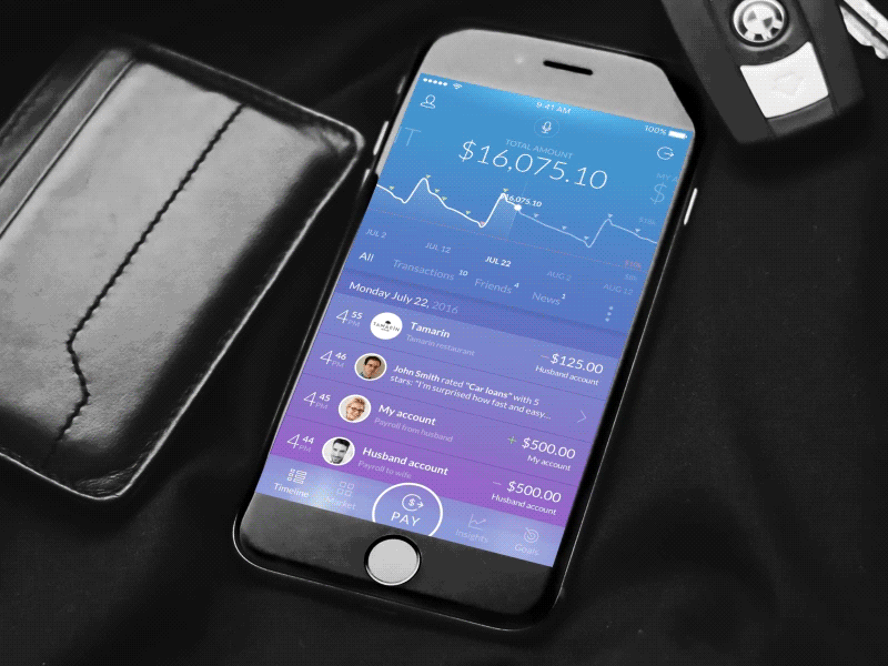 UI/UX Concept of Mobile-Only Challenger Bank