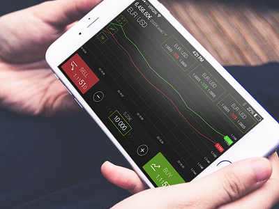 Mobile trading app interface UI/UX design