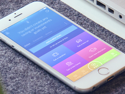 Mobile banking saving goals UI/UX design bank banking dashboard finance financial fintech ios iphone money uidesign ux wallet