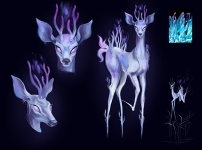 deer fantasy concept art character art characterdesign concept art design digital art digitalpainting fantasy art fantasyart gameart illustration