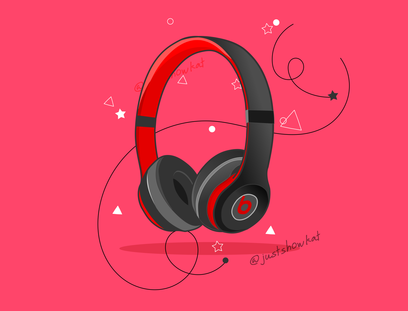 beats headphone vector art done by mshowkat by M Showkat on Dribbble