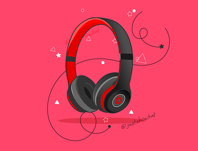 beats headphone vector art done by mshowkat app art branding flat icon illustration illustrator logo vector website