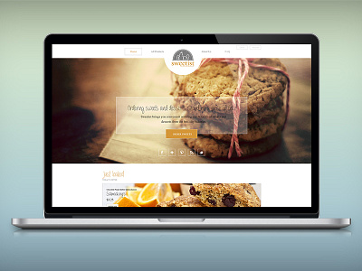 Bakery Website Homescreen bakery sleek web design