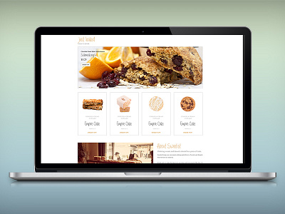 Bakery Website Design bakery brown gold web design white