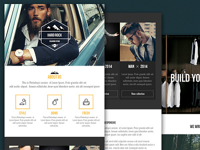 Hard Rock Email Template clean email flat modern newsletter photoshop responsive ui ux