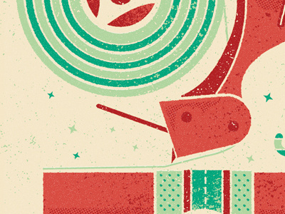 Ridefourever :Holiday Shipping Detail WIP design illustration