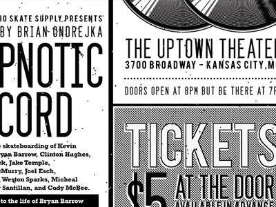 Hypnotic event flyer poster print typography