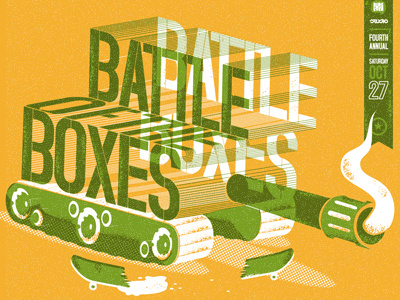 Battle of the boxes battle design illustration poster skateboarding