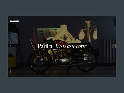 PITOK MOTOR MUSEUM black and white design et studio interface minimal motorcycle museum typo typography ui ux web website