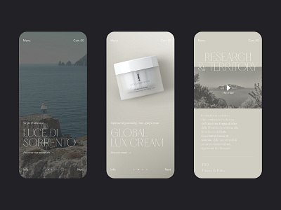 LUCE DI SORRENTO beauty design ecommerce et studio grid interface typo typography ui ux web website